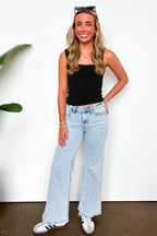 Effortless Icon Light Wash Wide Leg Jeans - Madison and Mallory