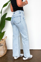 Effortless Icon Light Wash Wide Leg Jeans - Madison and Mallory