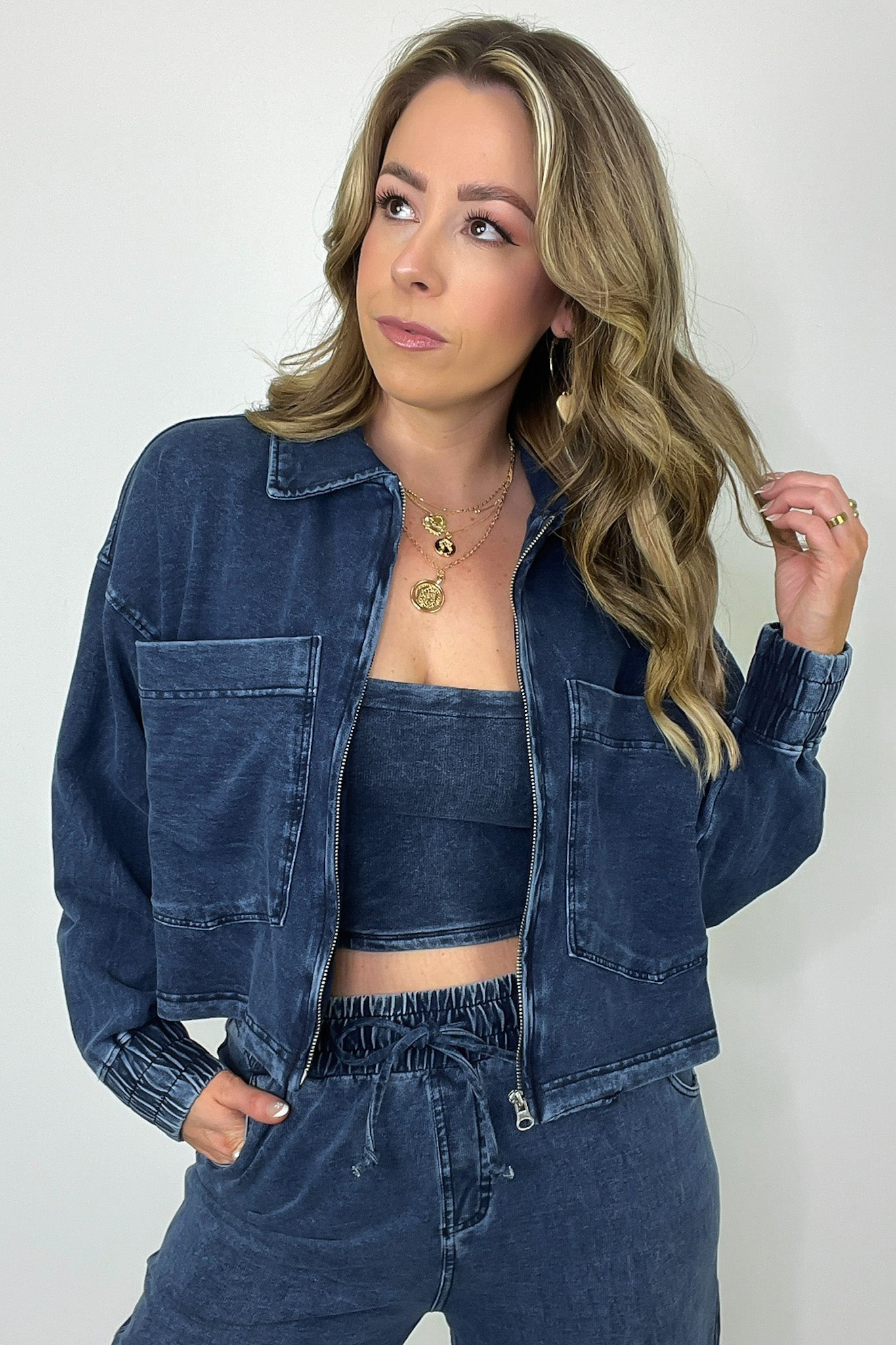  Effortless Impulse Mineral Wash Boxy Denim Jacket - Madison and Mallory