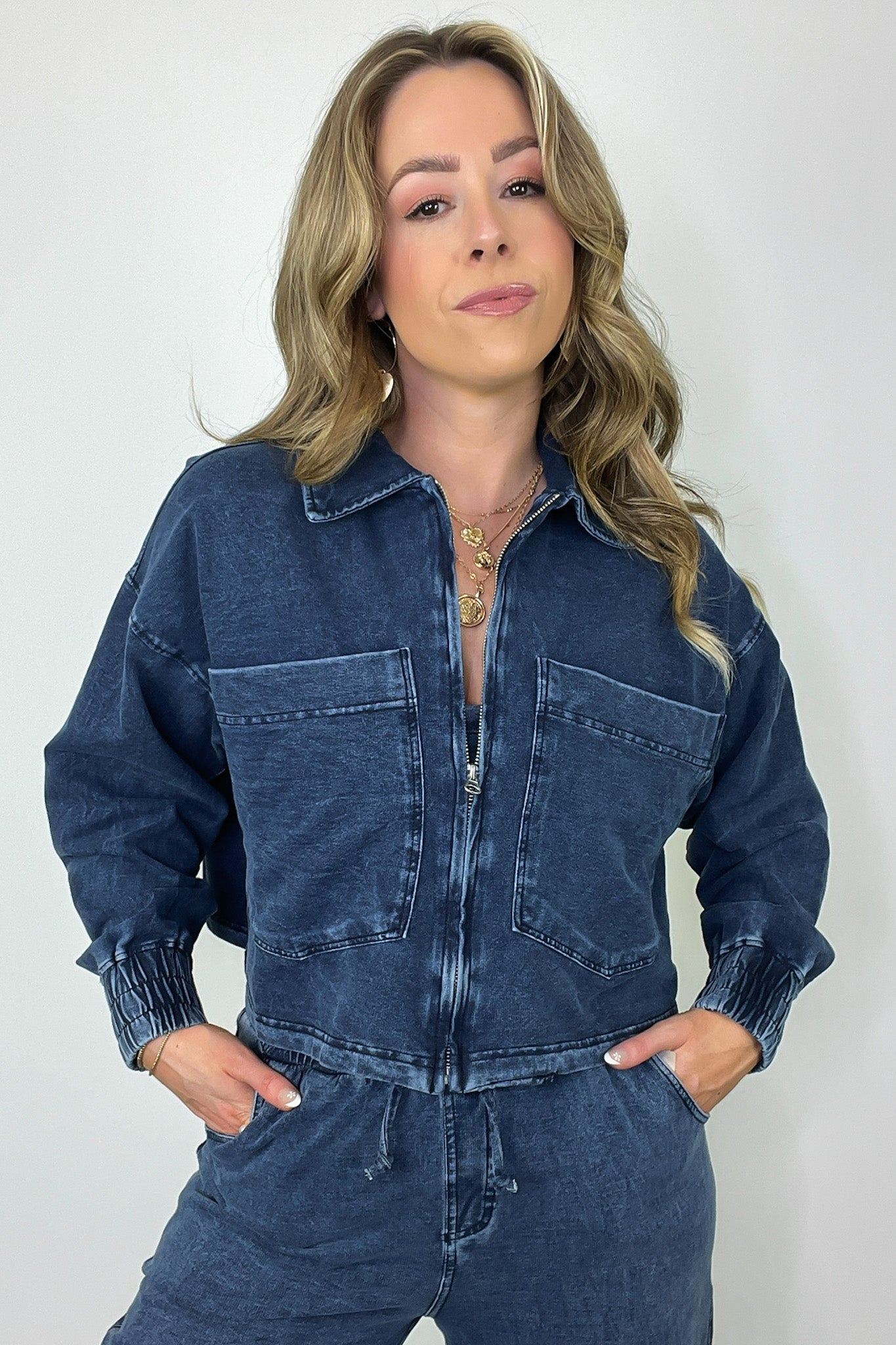  Effortless Impulse Mineral Wash Boxy Denim Jacket - Madison and Mallory