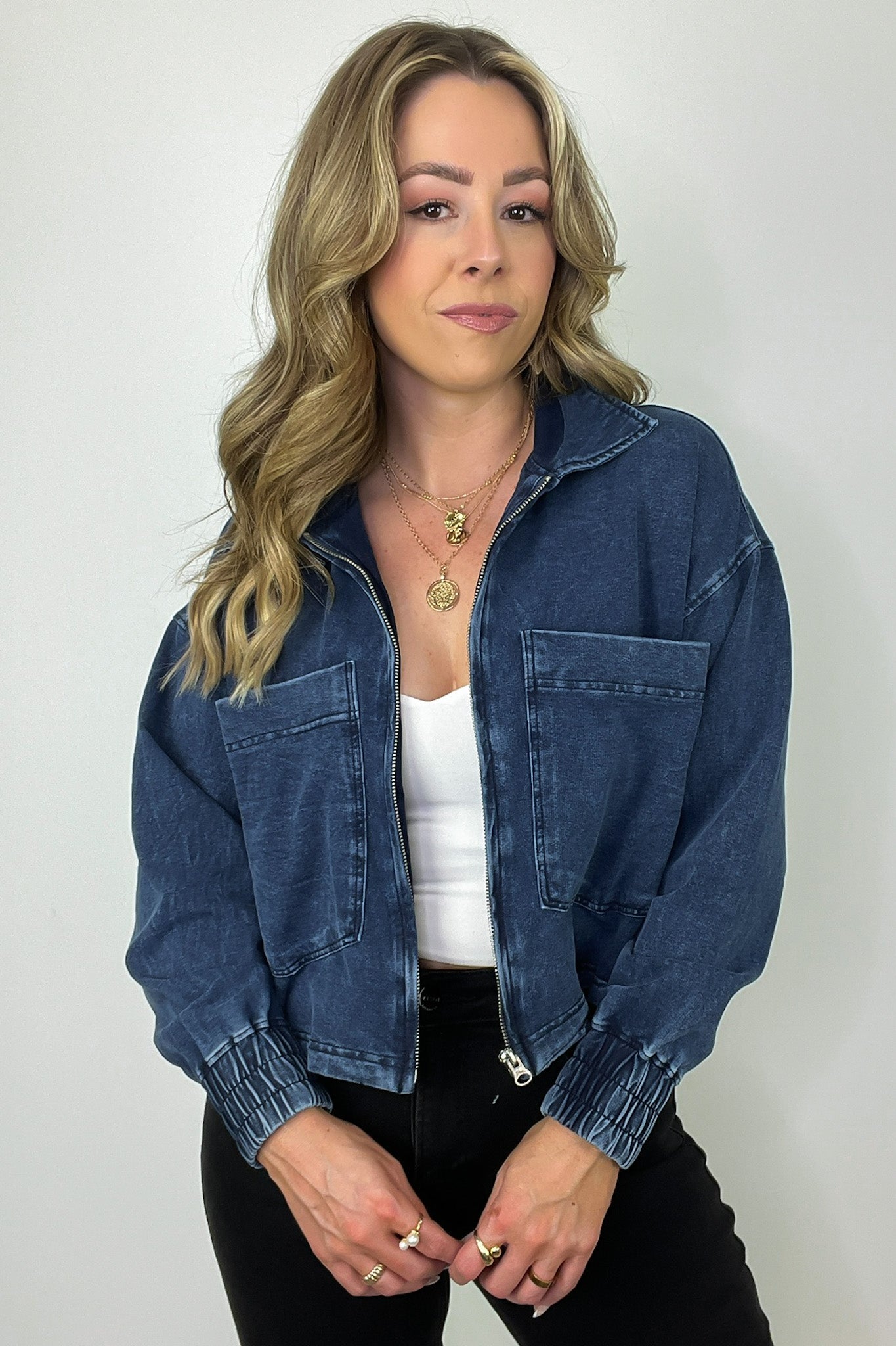  Effortless Impulse Mineral Wash Boxy Denim Jacket - Madison and Mallory