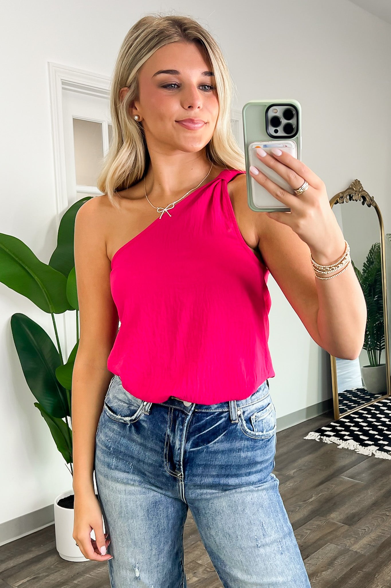  Effortless Personality One Shoulder Top - Madison and Mallory