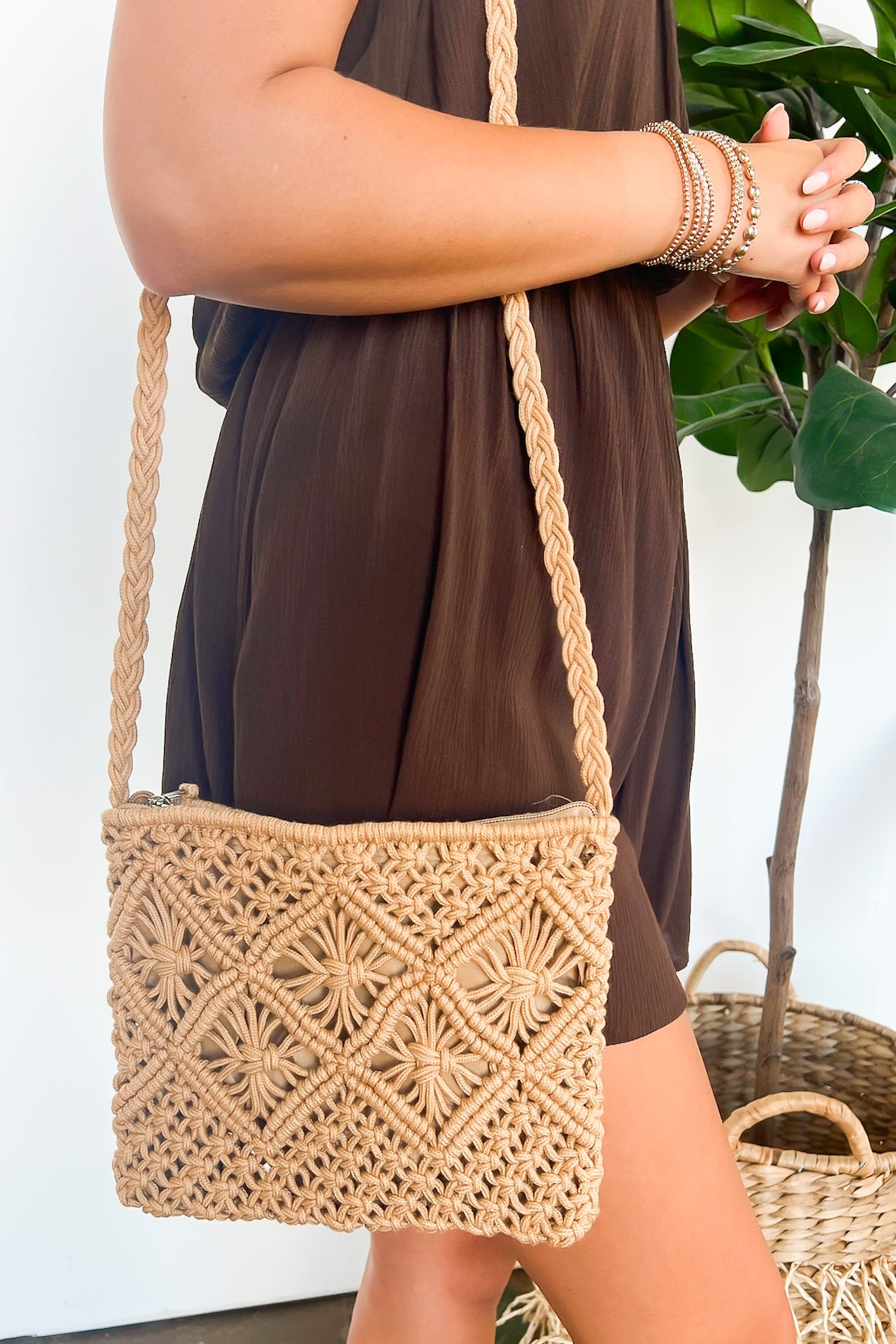 Effortless Reputation Boho Tassel Crochet Bag Final Sale Ivory