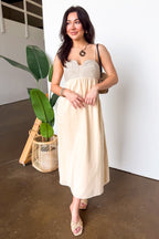 Effortless Form Embroidered Bustier Maxi Dress - Madison and Mallory