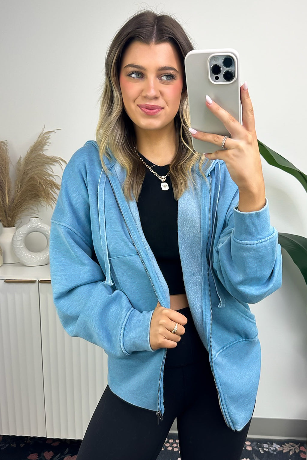  Elaynah Fleece Tapered Hoodie Jacket - BACK IN STOCK - Madison and Mallory