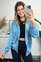 Elaynah Fleece Tapered Hoodie Jacket - FINAL SALE - Madison and Mallory