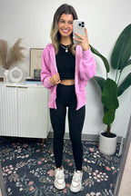  Elaynah Fleece Tapered Hoodie Jacket - BACK IN STOCK - Madison and Mallory