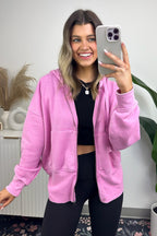 Elaynah Fleece Tapered Hoodie Jacket - FINAL SALE - Madison and Mallory