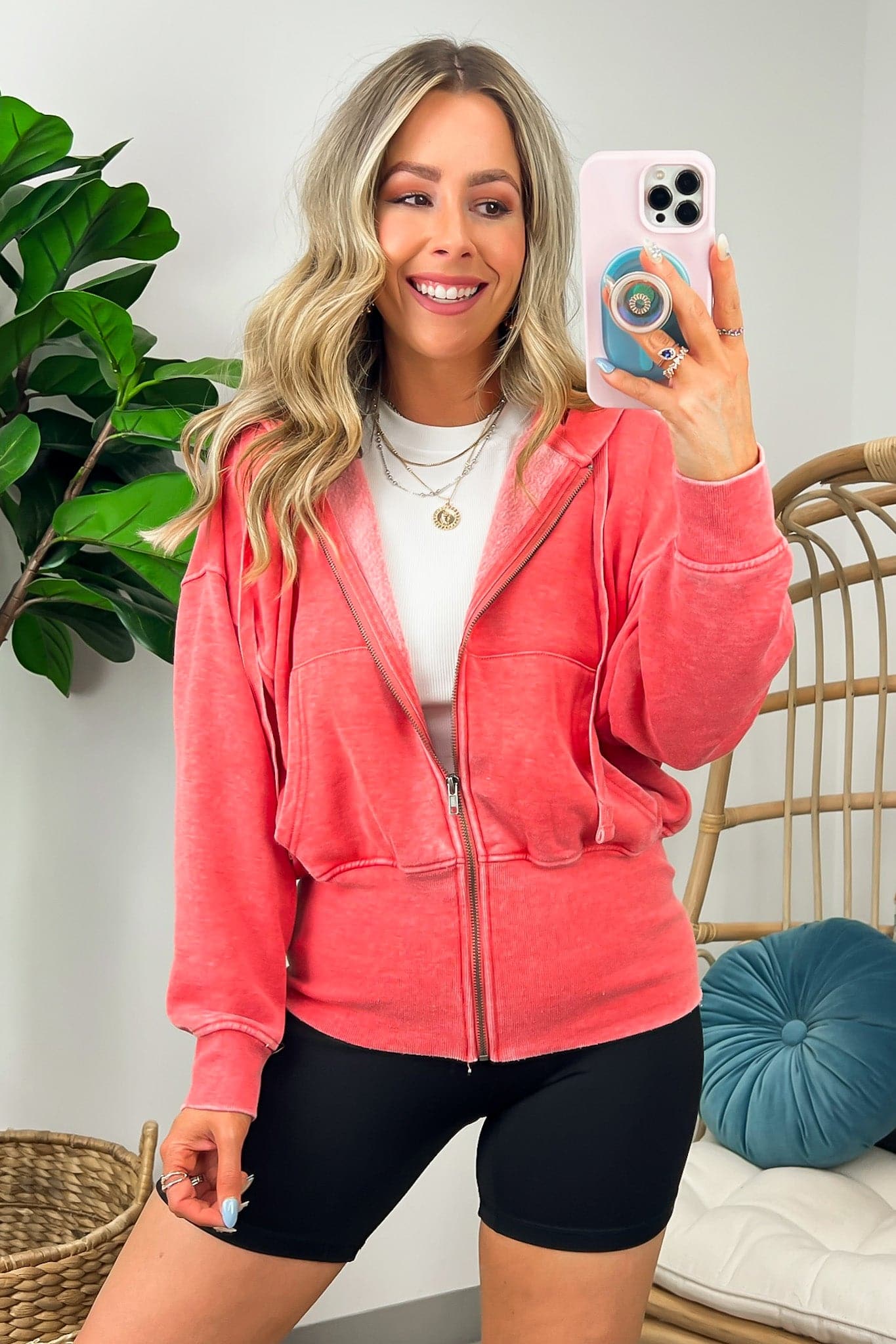  Elaynah Fleece Tapered Hoodie Jacket - BACK IN STOCK - Madison and Mallory