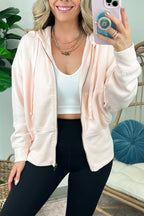 Elaynah Fleece Tapered Hoodie Jacket - BACK IN STOCK - Madison and Mallory
