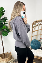 Elaynah Fleece Tapered Hoodie Jacket - FINAL SALE - Madison and Mallory