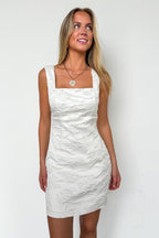 Elegant Charm Jacquard Bow Back Dress - Madison and Mallory