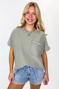 Muted Olive / S Element Relaxed Pocket Top - Madison and Mallory