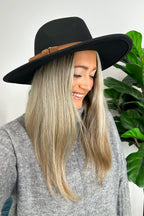  Elevated Choice Wide Brim Panama Fedora Hat - FINAL SALE - Madison and Mallory