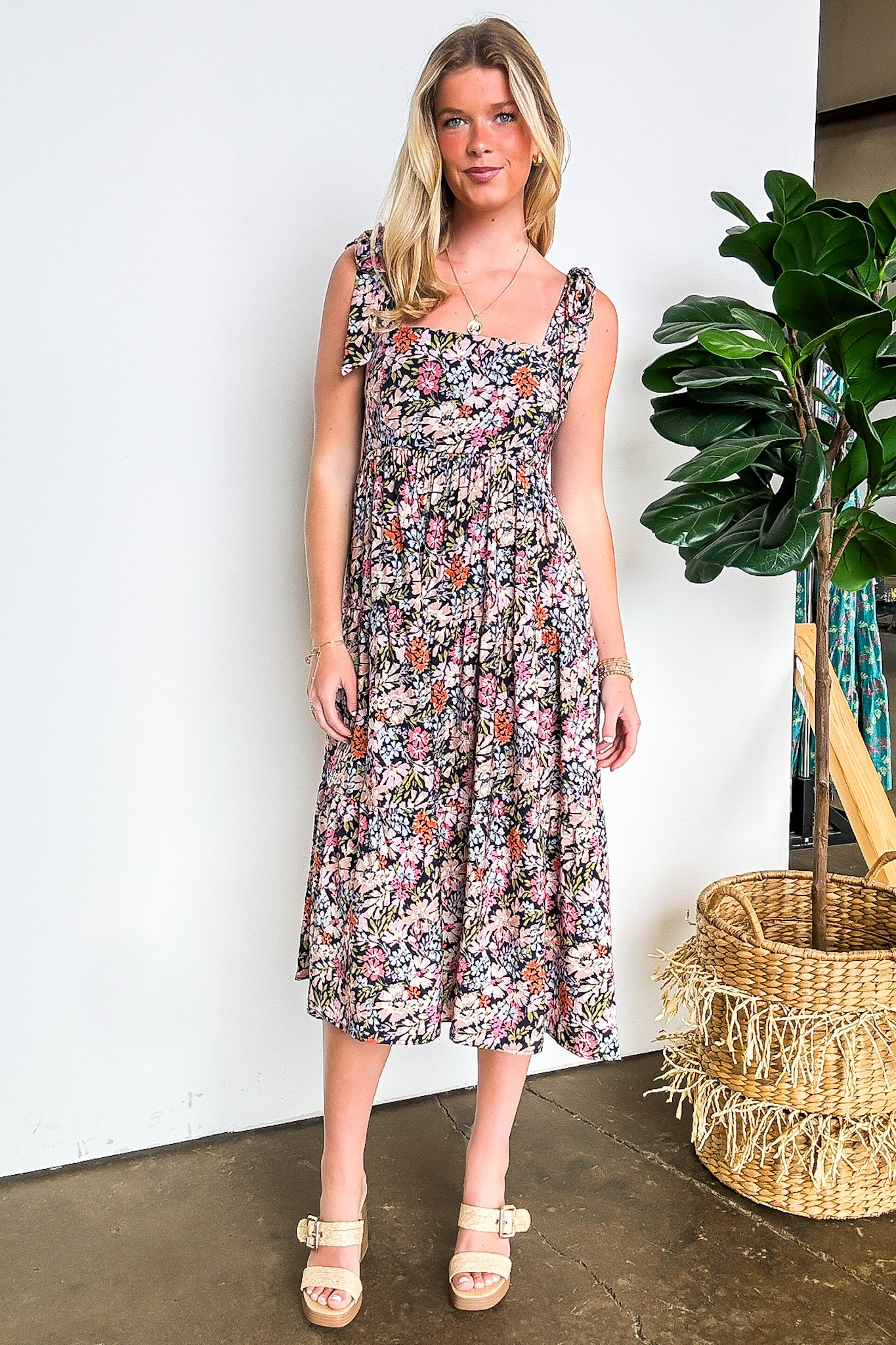 elevated cocktail dress Elevated Tendencies Floral Print Dress