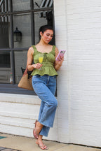 Elevated Ruffle Tie Front Tank Top - Madison and Mallory