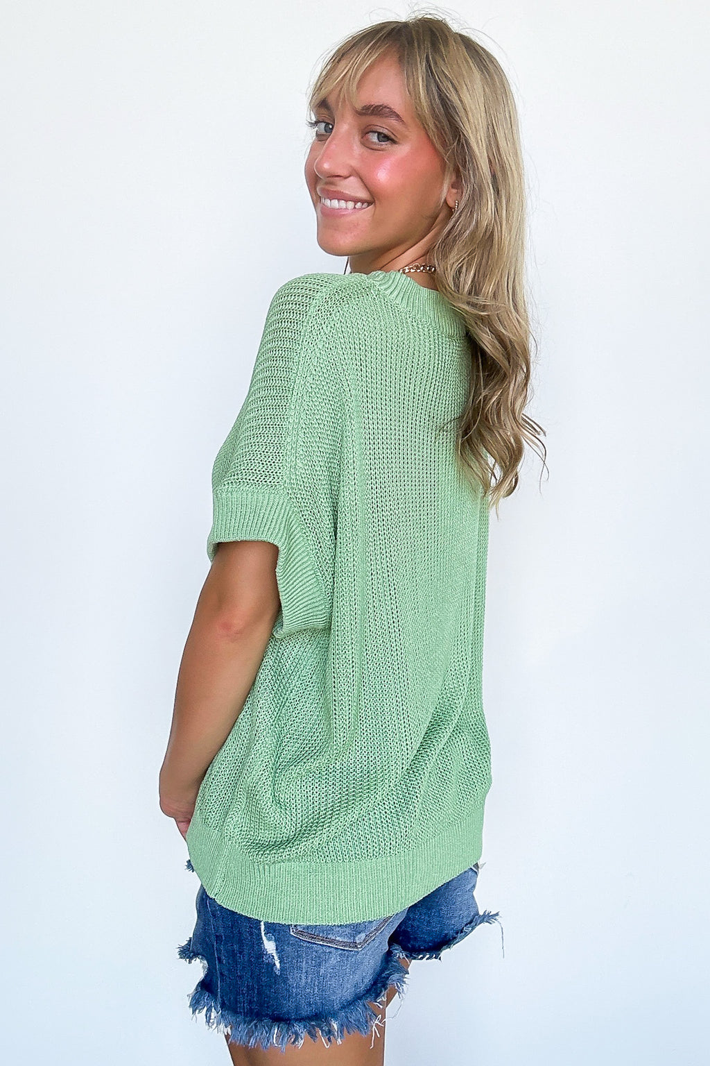 Eliza Knit Short Sleeve Sweater Top - FINAL SALE - Madison and Mallory