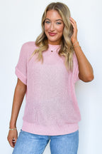 Eliza Knit Short Sleeve Sweater Top - FINAL SALE - Madison and Mallory