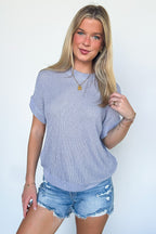 Eliza Knit Short Sleeve Sweater Top - FINAL SALE - Madison and Mallory