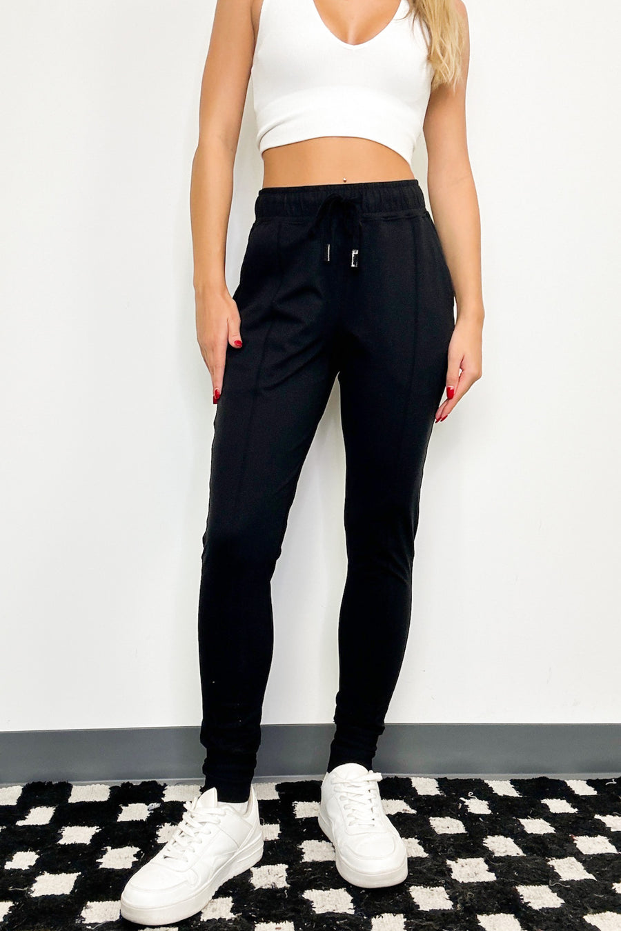  Ellena Drawstring Paneled Joggers - Madison and Mallory