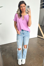  Ellie Waffle Knit V-Neck Top - BACK IN STOCK - Madison and Mallory