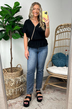  Ellinda Embroidered Accent Kimono Top - FINAL SALE - Madison and Mallory