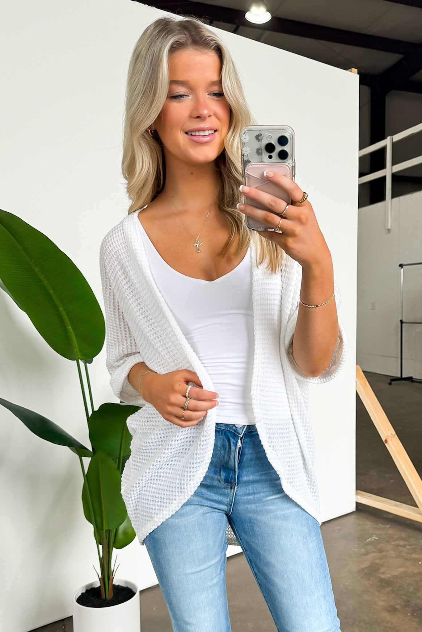 Mittoshop top waffle cardigan