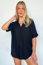 Emaleigh Button Up Collared Dolman Shirt - FINAL SALE - Madison and Mallory