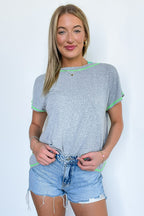 Emelia Cross Back Short Sleeve Top - FINAL SALE - Madison and Mallory