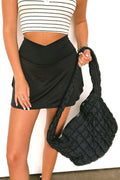 Black Emeline Puffer Quilted Carryall Bag - BACK IN STOCK - Madison and Mallory