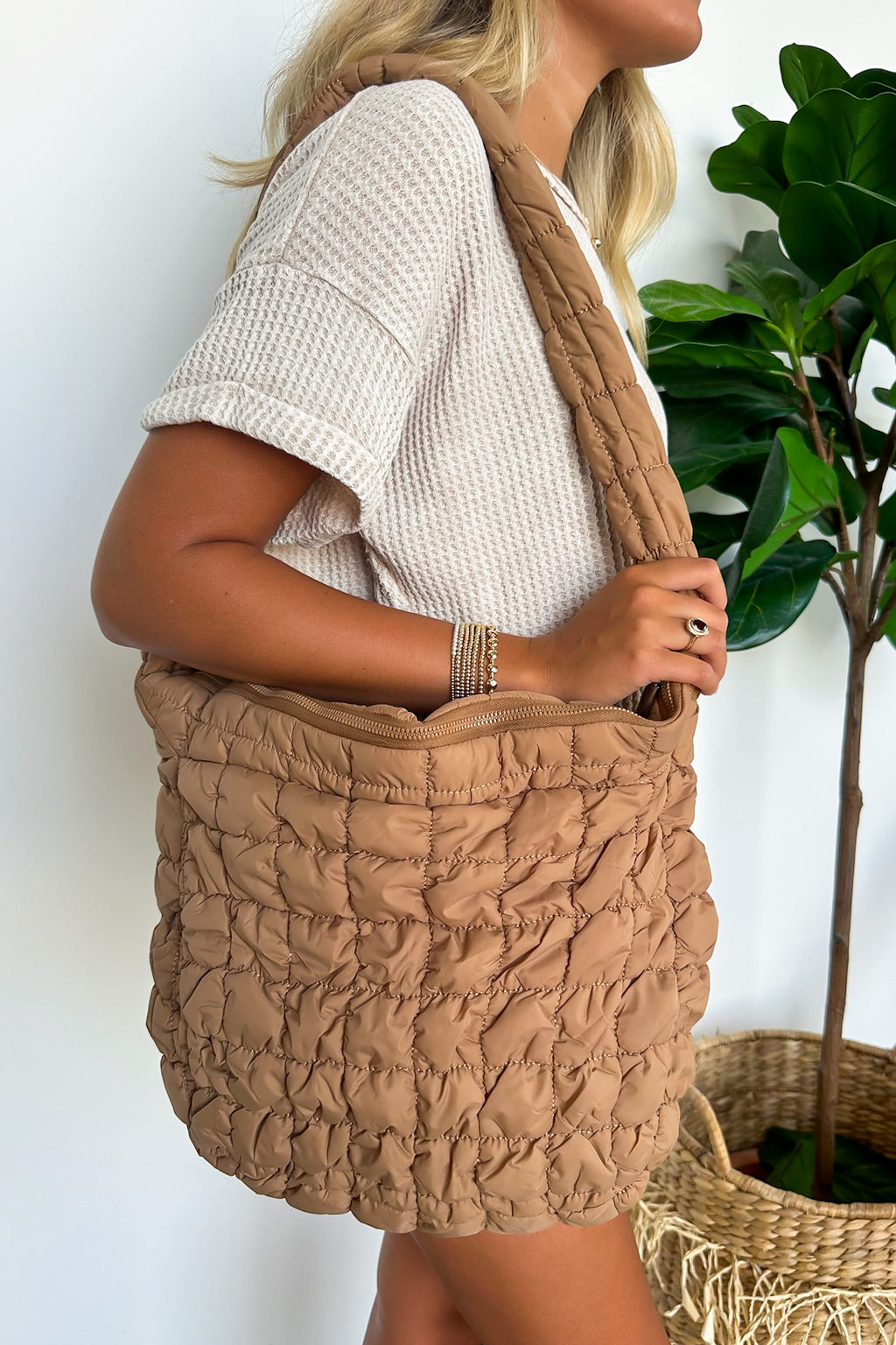  Emeline Puffer Quilted Carryall Bag - BACK IN STOCK - Madison and Mallory