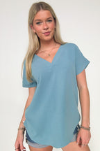  Emileigh V-Neck Relaxed Fit Top - BACK IN STOCK - Madison and Mallory