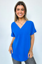  Emileigh V-Neck Relaxed Fit Top - BACK IN STOCK - Madison and Mallory