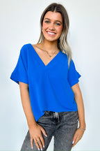  Emileigh V-Neck Relaxed Fit Top - BACK IN STOCK - Madison and Mallory