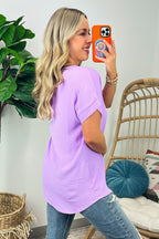 Emileigh V-Neck Relaxed Fit Top - FINAL SALE - Madison and Mallory