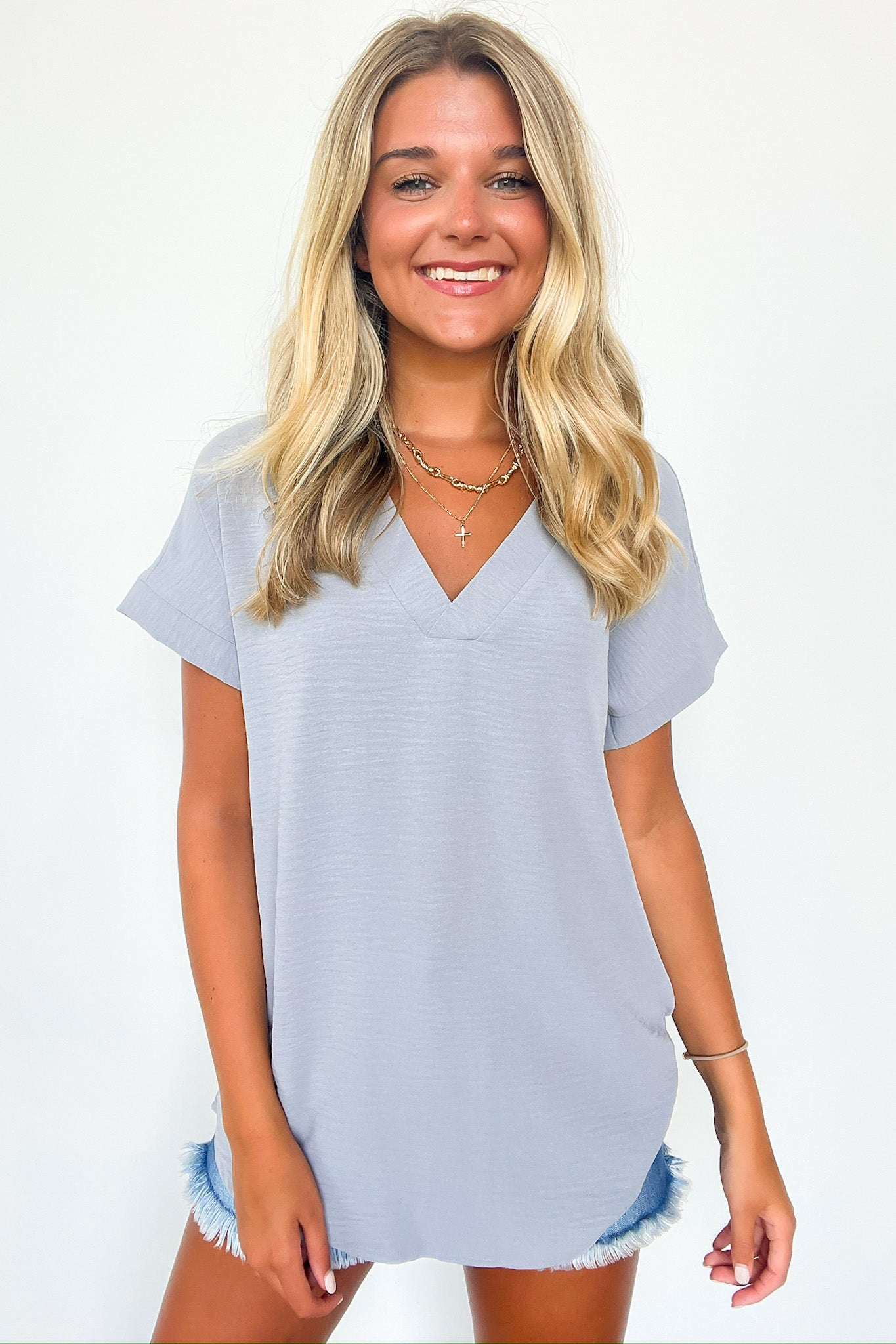  Emileigh V-Neck Relaxed Fit Top - BACK IN STOCK - Madison and Mallory