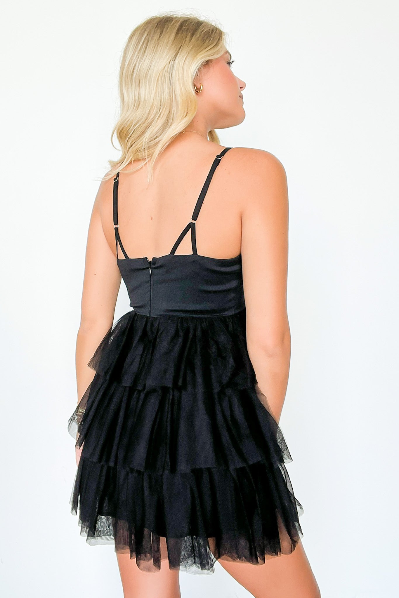  Endlessly Complimented Mesh Ruffle Tiered Dress - FINAL SALE - Madison and Mallory