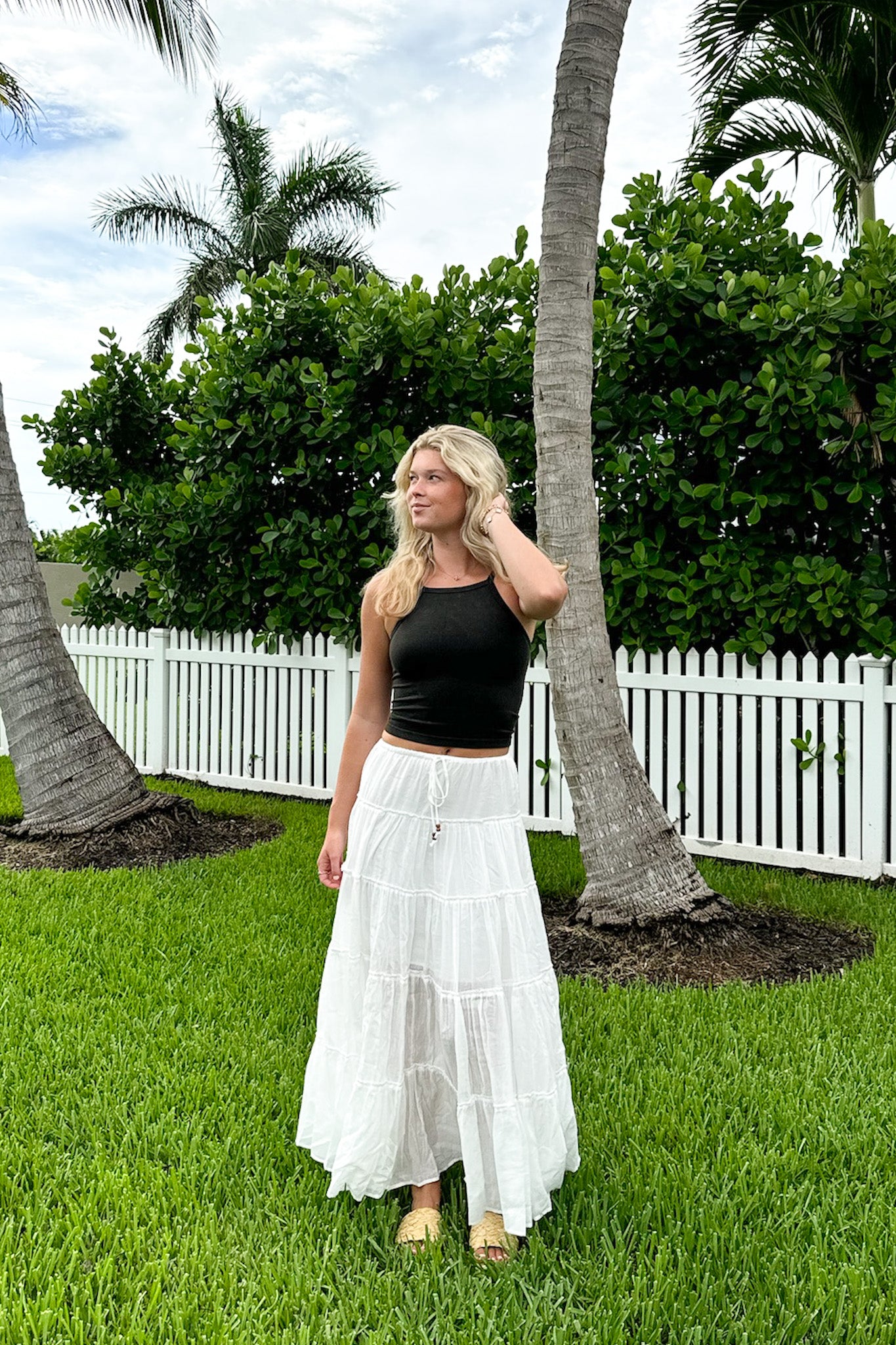  Endlessly Darling Drawstring Tiered Maxi Skirt - FINAL SALE - Madison and Mallory