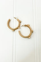  Enticing Always Pearl Accent Hoop Earrings - Madison and Mallory