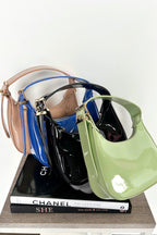 Enviable Pick Enamel Hobo Crossbody Handbag - FINAL SALE - Madison and Mallory