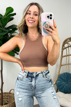 Esparza Ribbed Seamless Double Layer Tank Bra Top - FINAL SALE - Madison and Mallory