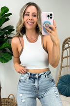 Esparza Ribbed Seamless Double Layer Tank Bra Top - FINAL SALE - Madison and Mallory