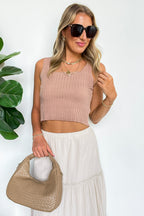 Espresso Hour Square Neck Techno Rib Tank - FINAL SALE - Madison and Mallory