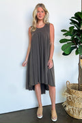 Charcoal / S Essential Fit Flowy Dress - FINAL SALE - Madison and Mallory