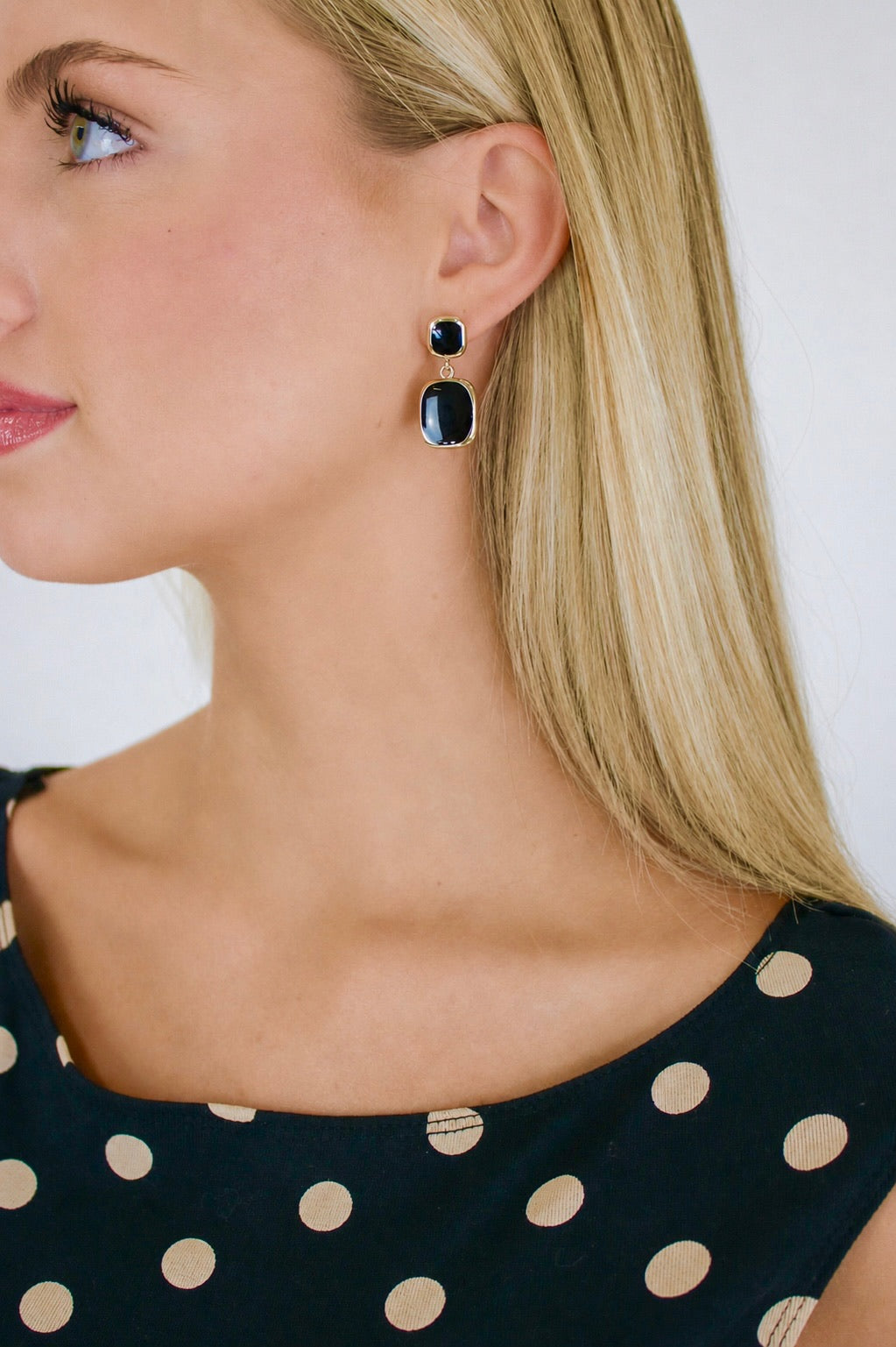 Estate Stone Drop Earrings