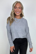  Evangelia Ribbed Brushed Knit Pocket Top - BACK IN STOCK - Madison and Mallory