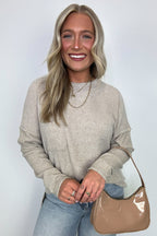 Evangelia Ribbed Brushed Knit Pocket Top - FINAL SALE - Madison and Mallory