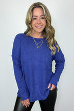 Evangelia Ribbed Brushed Knit Pocket Top - FINAL SALE - Madison and Mallory
