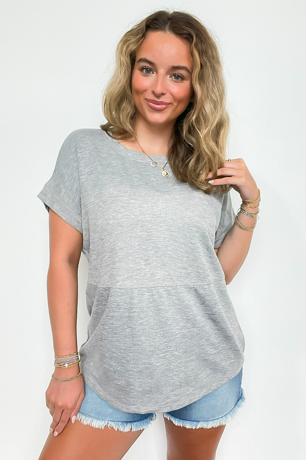 Evena Scoop Neck Short Sleeve Top - FINAL SALE - Madison and Mallory