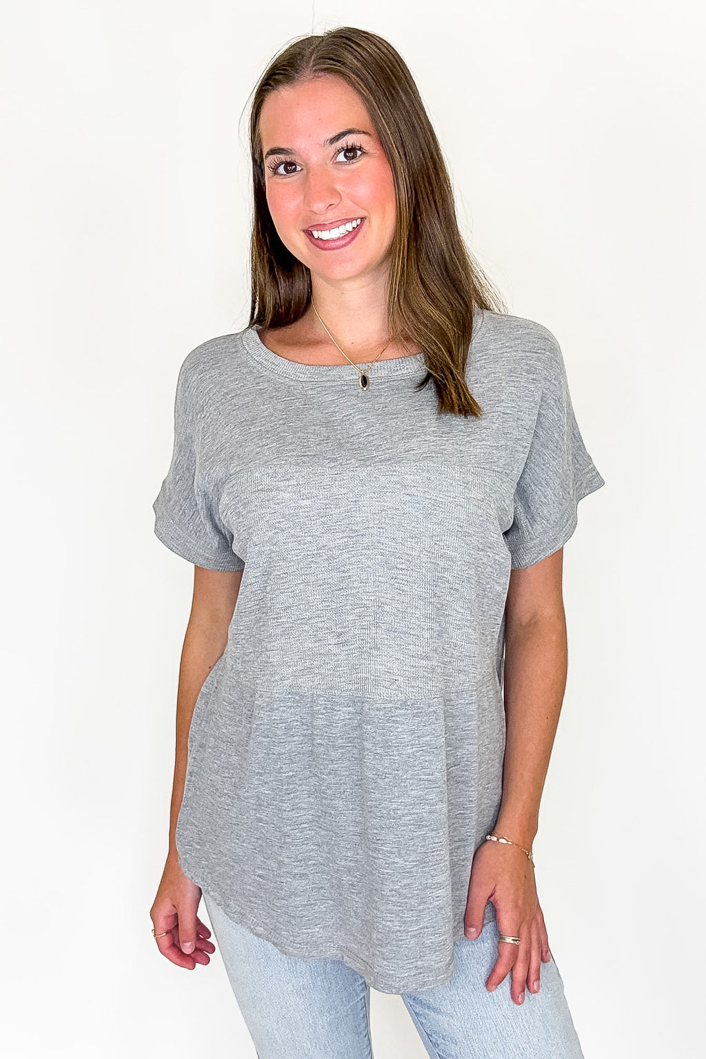 Evena Scoop Neck Short Sleeve Top - Madison and Mallory